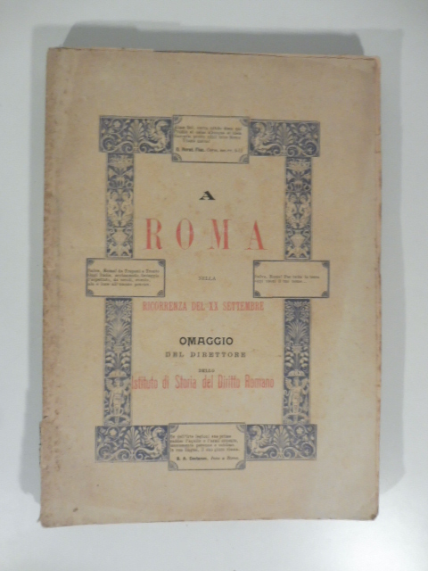 Annuario dello Istituto di Storia del Diritto romano. Vol. V. 1894-95